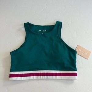 Wilo Contour Bra Green Pink Padded New with Tags size Medium